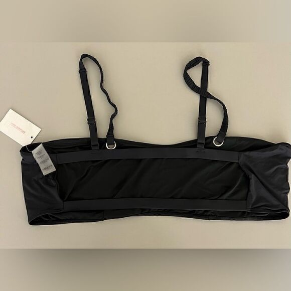 NWT Good American Shapelifter Sporty Grommet Bikini Tank Top in Black Size 8=5XL - Picture 3 of 7